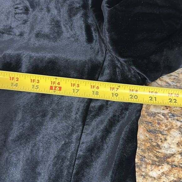 Henri Bendel Vintage Black Velvet Button-Up Jacket With Pockets Size 14 - Picture 8 of 15